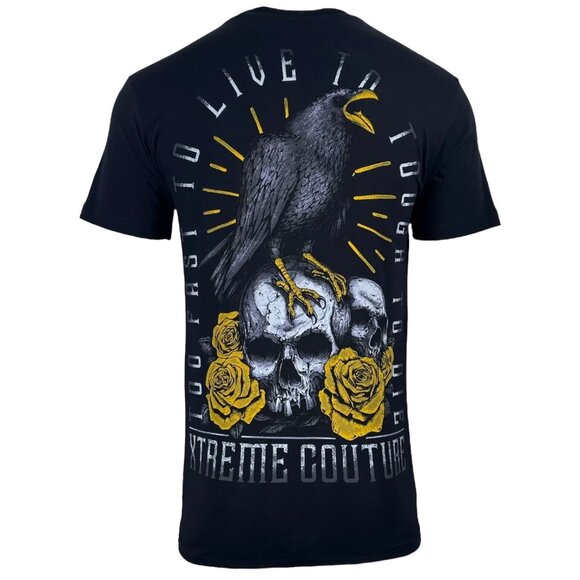 Affliction Tops - Affliction Extreme Couture Black Graphic T-Shirt